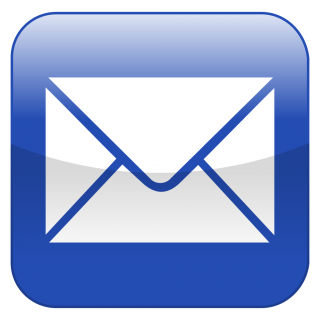 a letter with blue background Email marketing