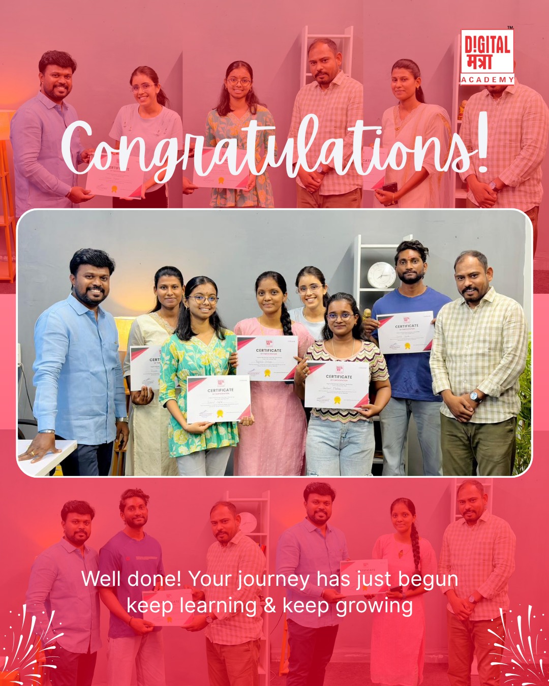 batch completed of digital mantra academy